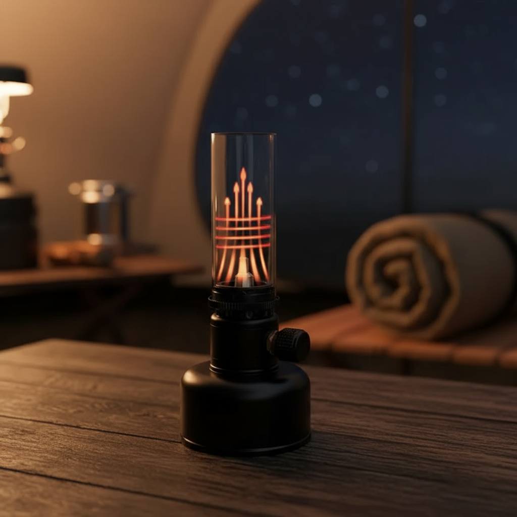 BowLift | Mini Gas Flame Torch Table Lamp