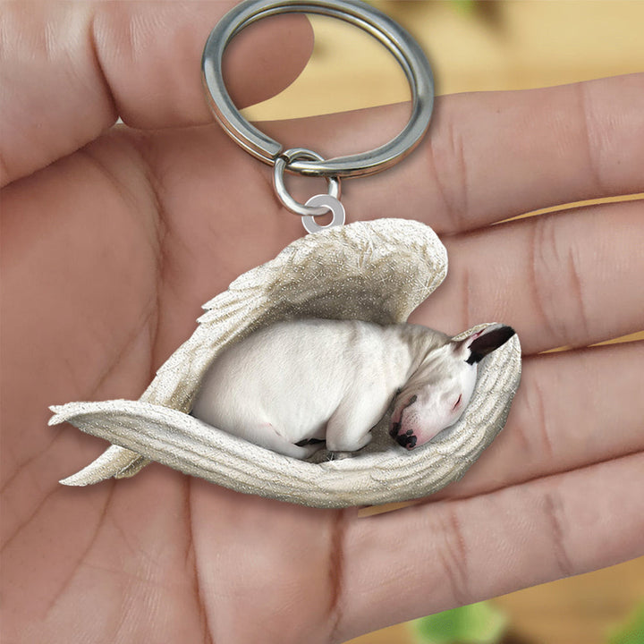BowLift | Bull Terrier Sleeping Angel Acrylic Keychain