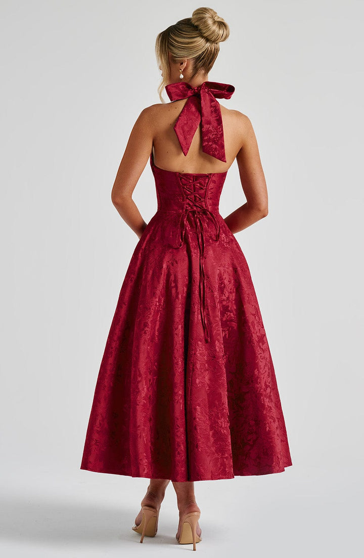 Eulalie - Chic V-Neck Backless Dress
