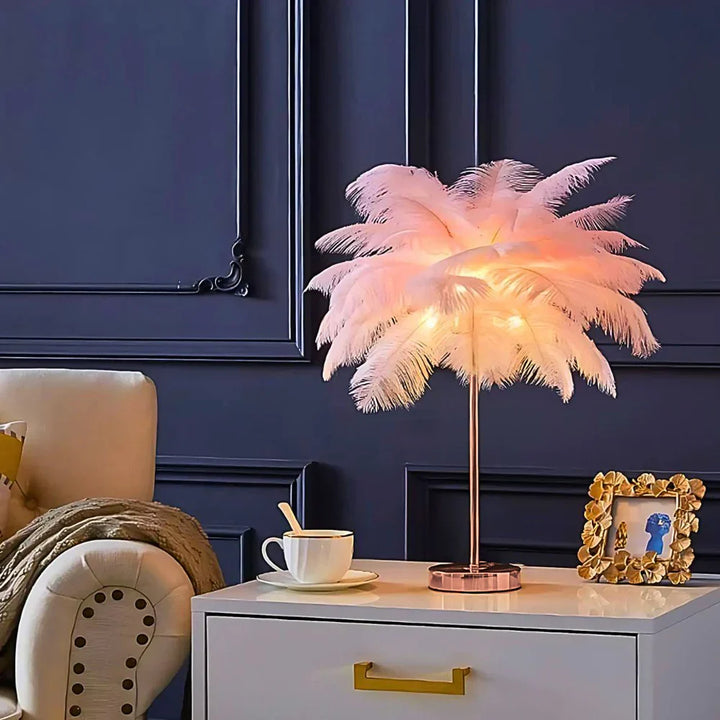 BowLift | Feather Shade Modern Table Lamp