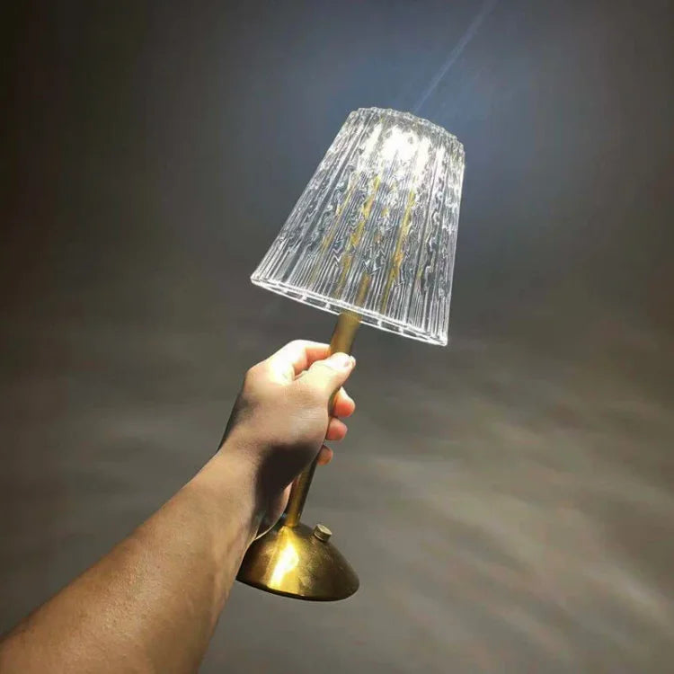 BowLift | Table Lamp with Crystal Shade and USB Charging