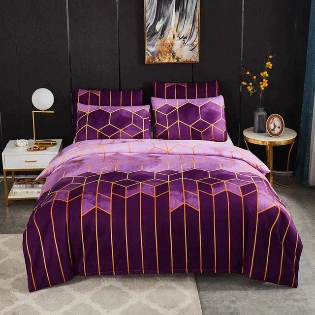BowLift | Geometric Luxury Duvet Cover – Breathable & Cooling