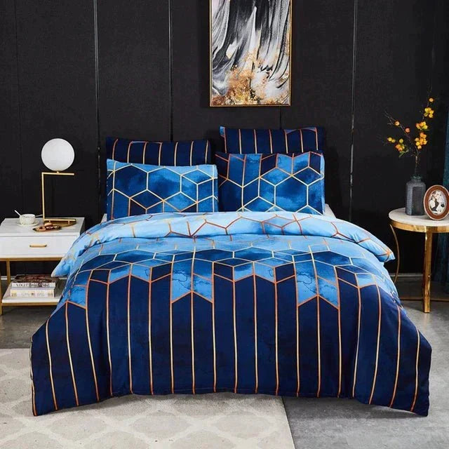 BowLift | Geometric Luxury Duvet Cover – Breathable & Cooling