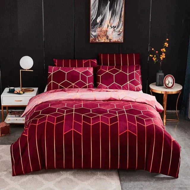 BowLift | Geometric Luxury Duvet Cover – Breathable & Cooling