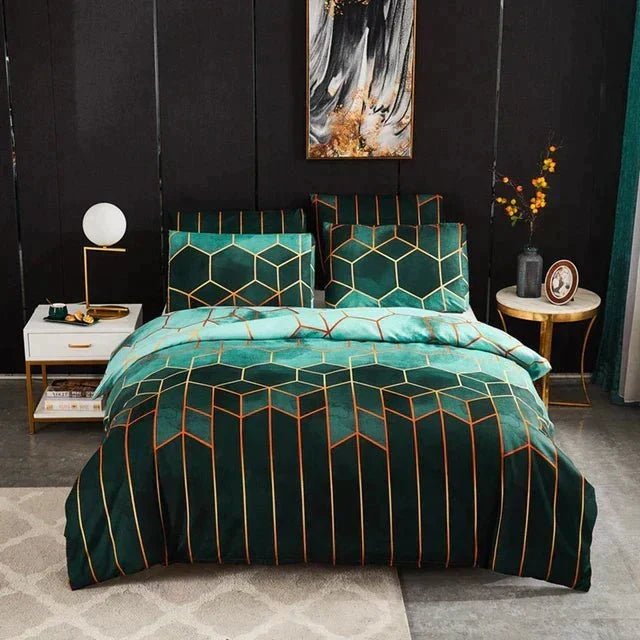 BowLift | Geometric Luxury Duvet Cover – Breathable & Cooling