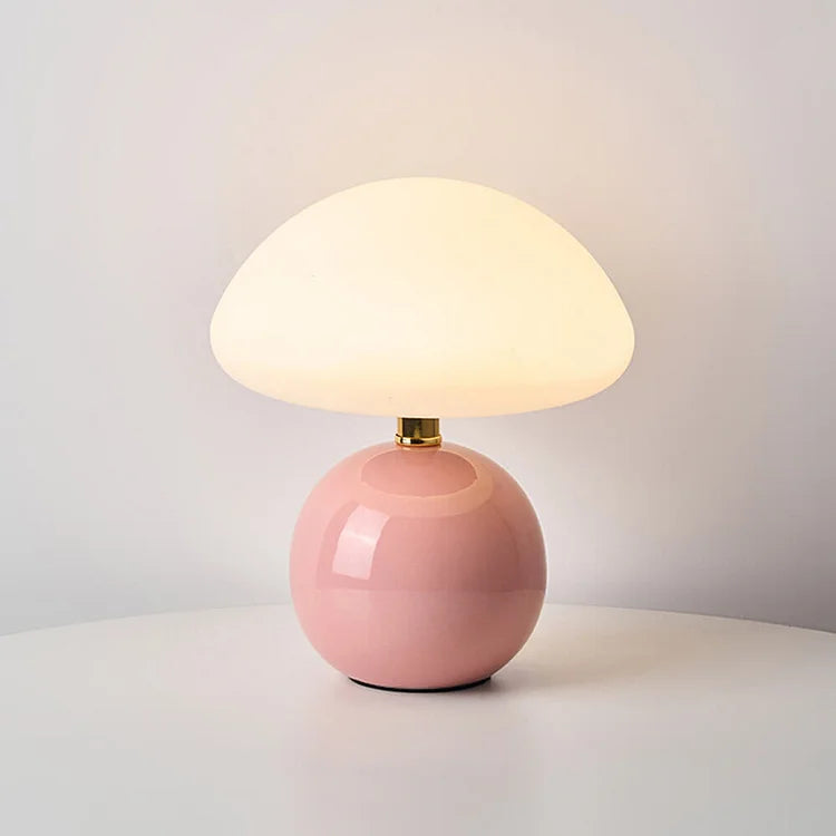 BowLift | Mushroom Shaped Table Lamp – Elegant French Cream Lamp for a Cozy Bedroom