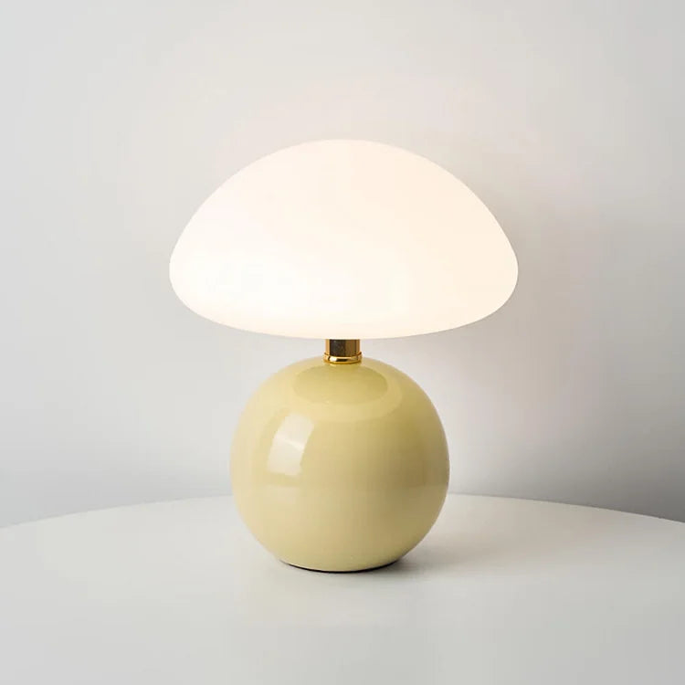 BowLift | Mushroom Shaped Table Lamp – Elegant French Cream Lamp for a Cozy Bedroom