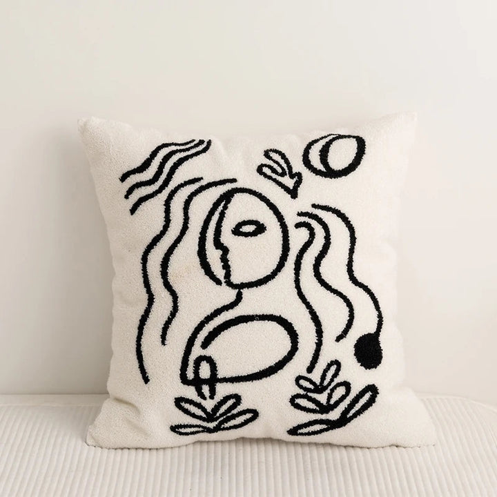 BowLift | Cozy Abstract Embroidery Cushion Covers