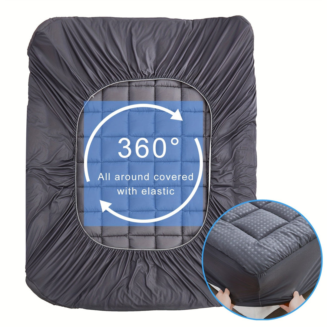 Ultimate Cooling Mattress Pad – Premium Quilted Pillow Top, Luxuriously Fluffy and Ultra-Breathable with Secure 14-18 Deep Pocket Cover – Enhanced Sleep Comfort, 1pc | Azura