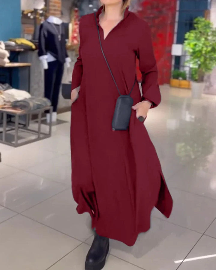 Helena | Long flowy dress with side slits