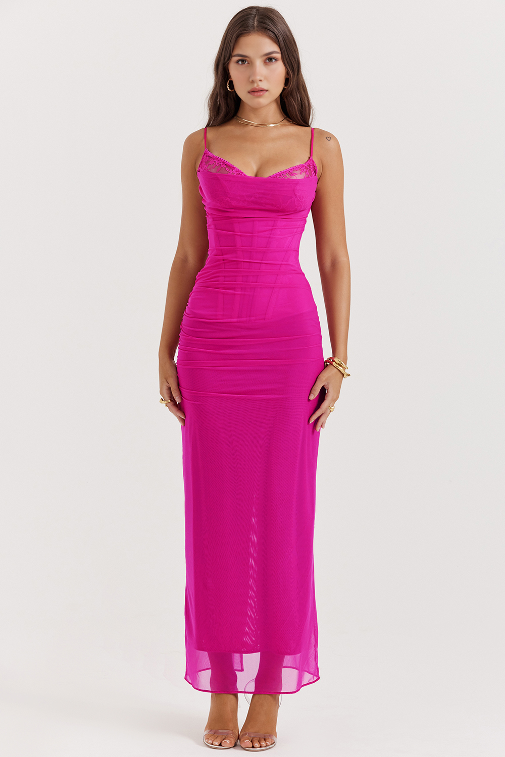 AURELIA - Lace Mesh Dress