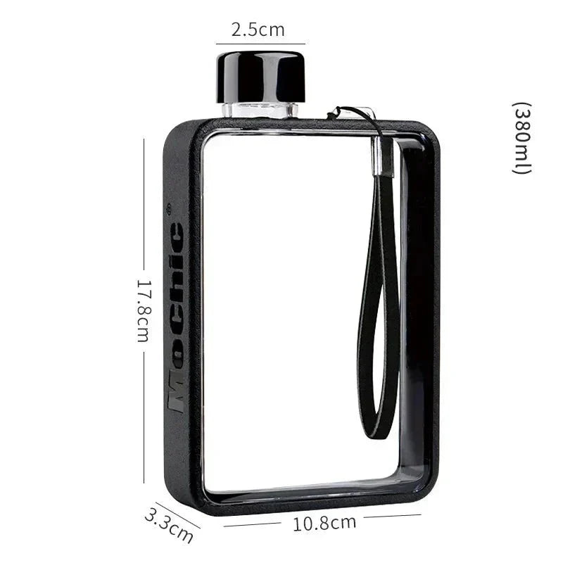 Azura | Flat transparent water bottle