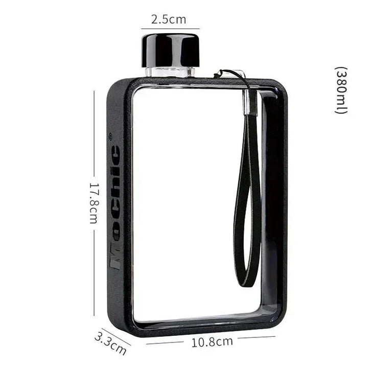 Azura | Flat transparent water bottle