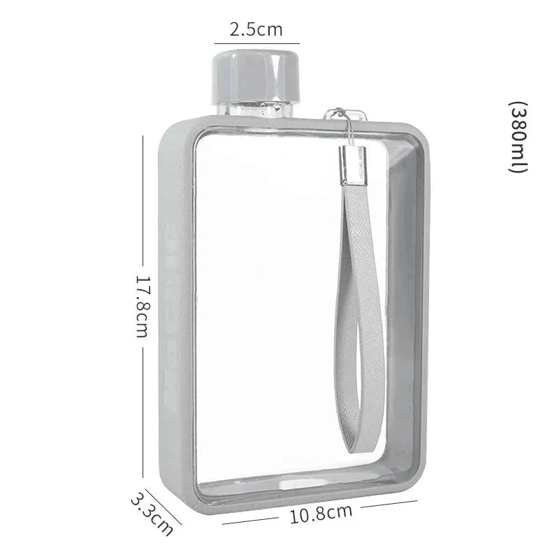 Azura | Flat transparent water bottle