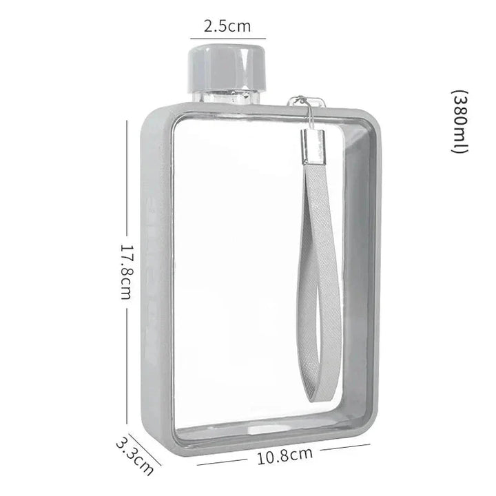 Azura | Flat transparent water bottle