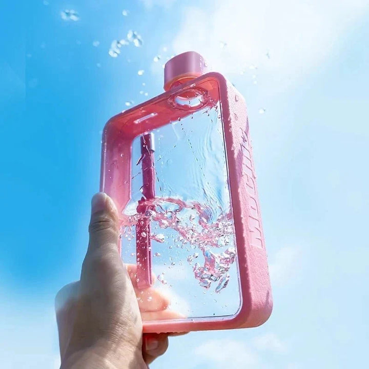 Azura | Flat transparent water bottle