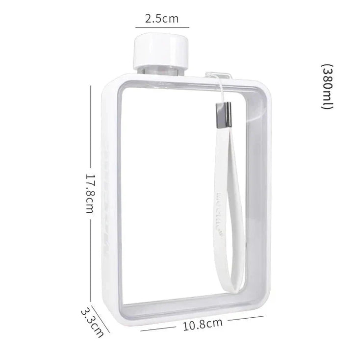 Azura | Flat transparent water bottle