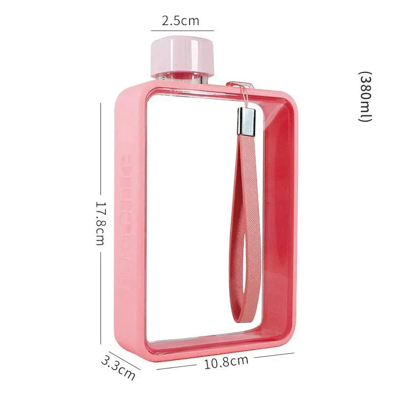 Azura | Flat transparent water bottle