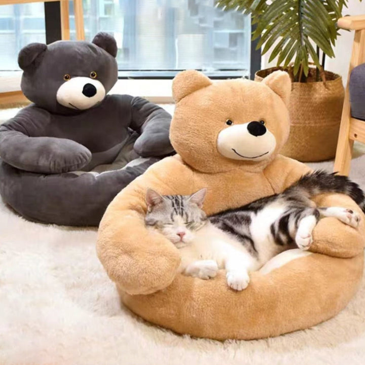 Azura | Cute detachable cuddly bear cat bed