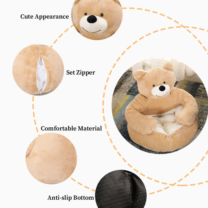 Azura | Cute detachable cuddly bear cat bed