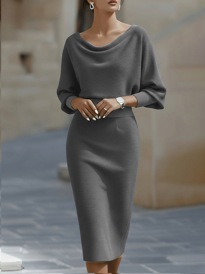 Brielle | Draped Elegant Midi Dress
