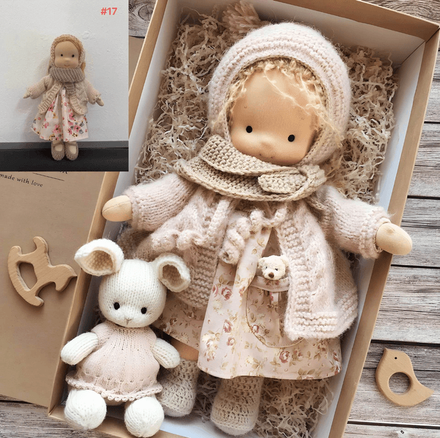 Azura Poppi | Handcrafted Waldorf Cuddle Doll | Soft, Organic & Non-Toxic