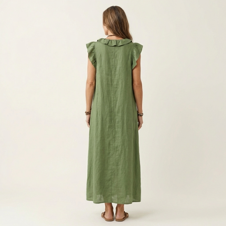 Long Dress Josette - Fluid Elegance with Ruffles