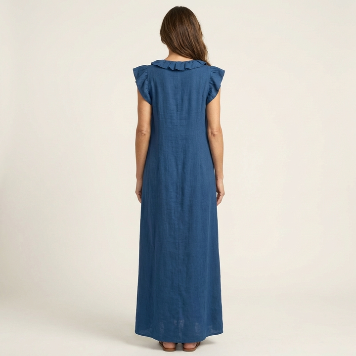 Long Dress Josette - Fluid Elegance with Ruffles