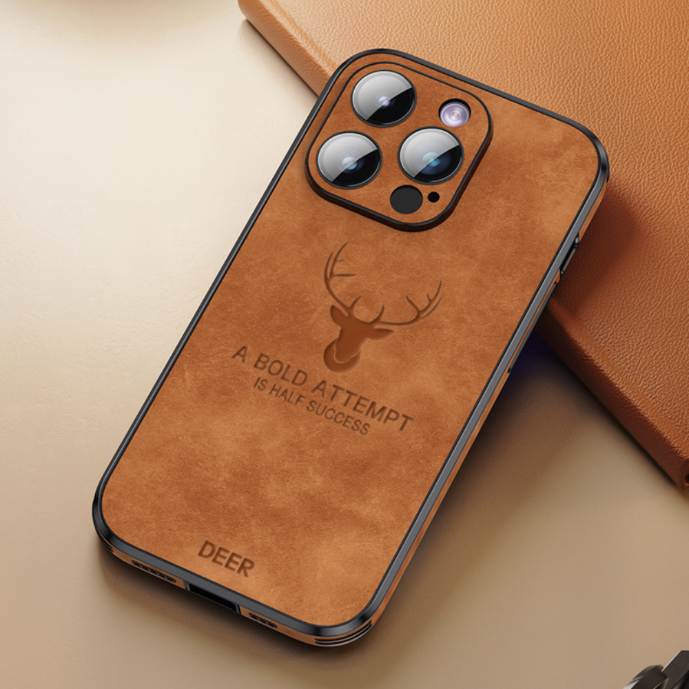 Azura | Deer - Luxury Leather iPhone Case with Stylish Design and Shockproof Protection