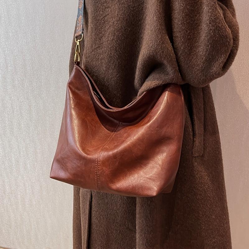 Embjørg | Classic Shoulder Bag with Adjustable Patterned Strap