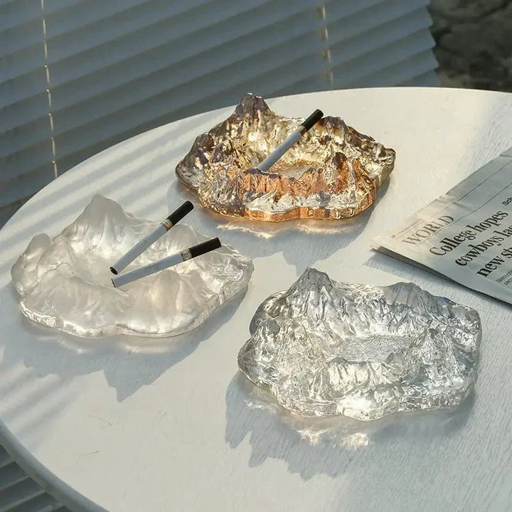 BowLift | Ice Style Mountain Glass Ashtray Decoration