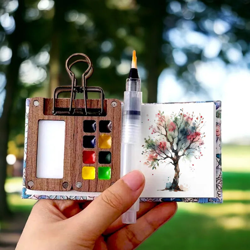 Azura | Mobile Watercolor Paint Box Set with 24 Colors