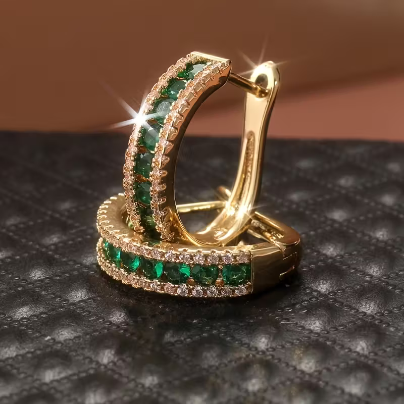 Emerald Glow Earrings
