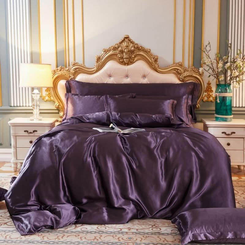 BowLift | Silk Satin 4-Piece Bedding Set with Duvet Cover