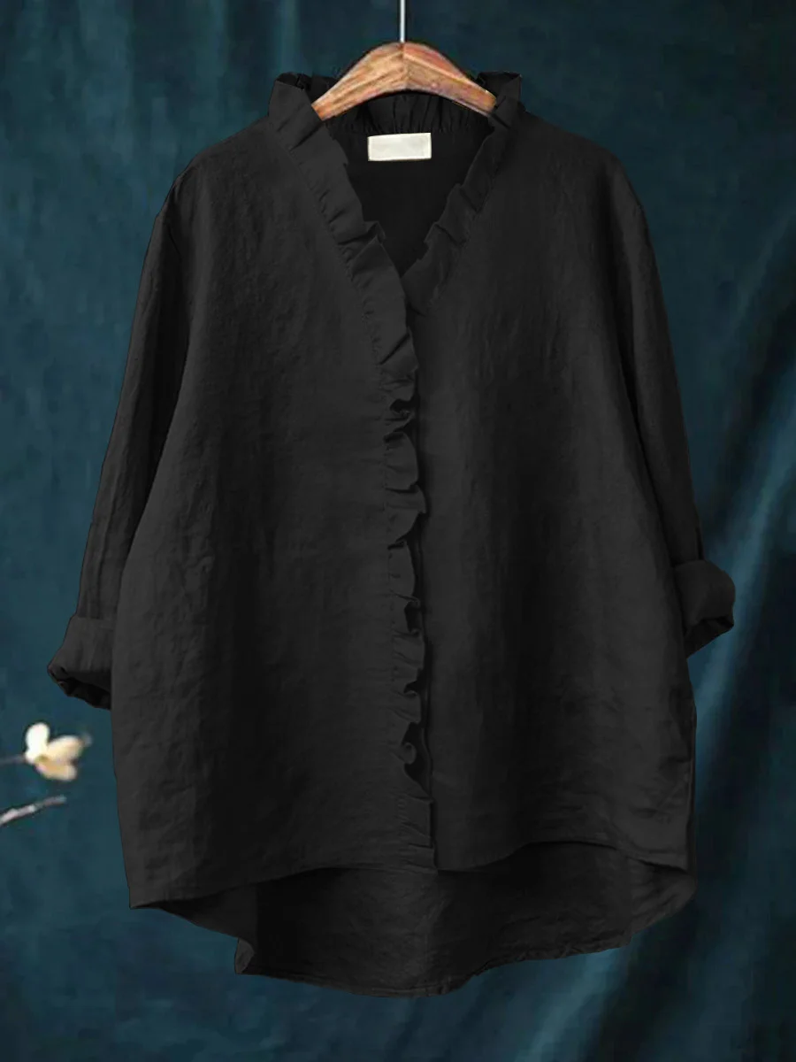 Maribel | Soft Ruffle Blouse -  for Real Comfort