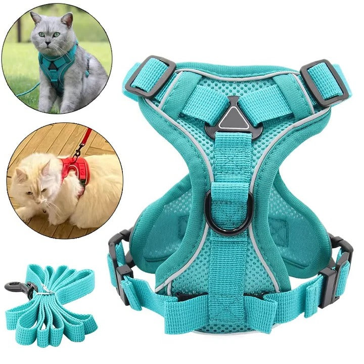 Azura | Reflective Cat Harness and Leash Set