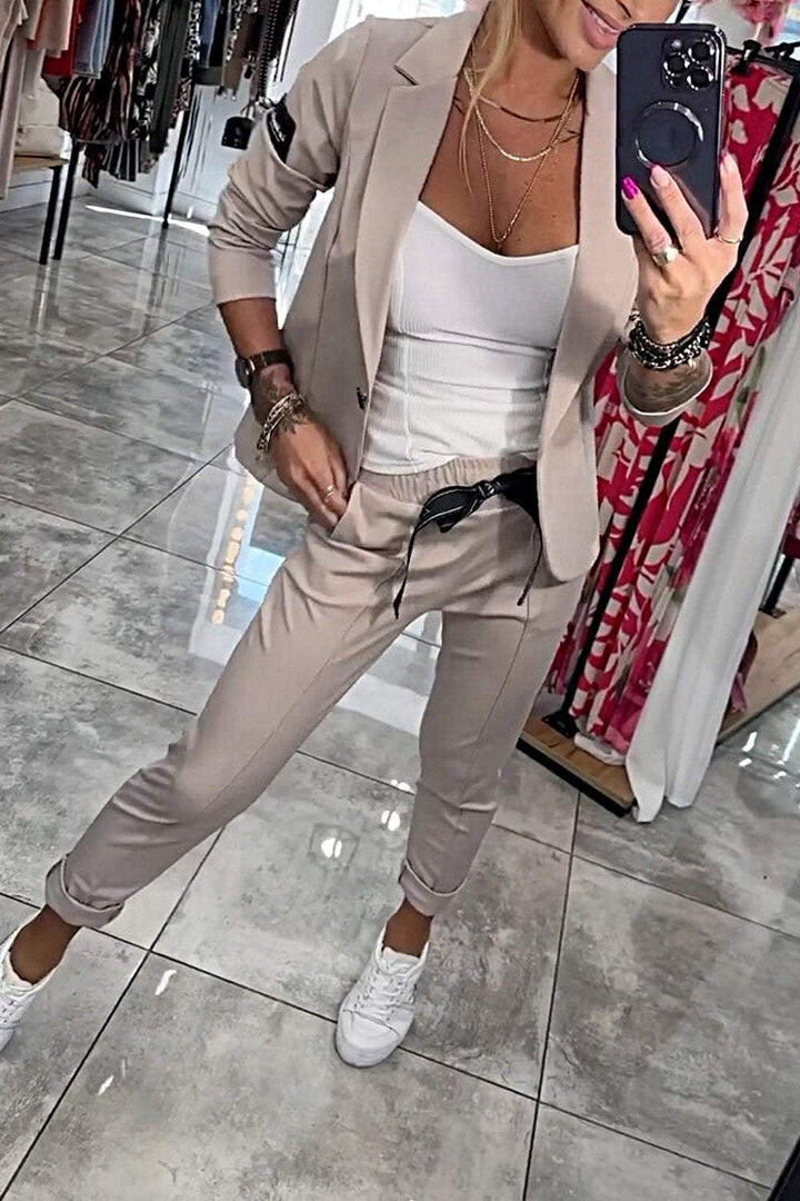 Fenna™ | Relaxed Solid Color Two-Piece Set for Women