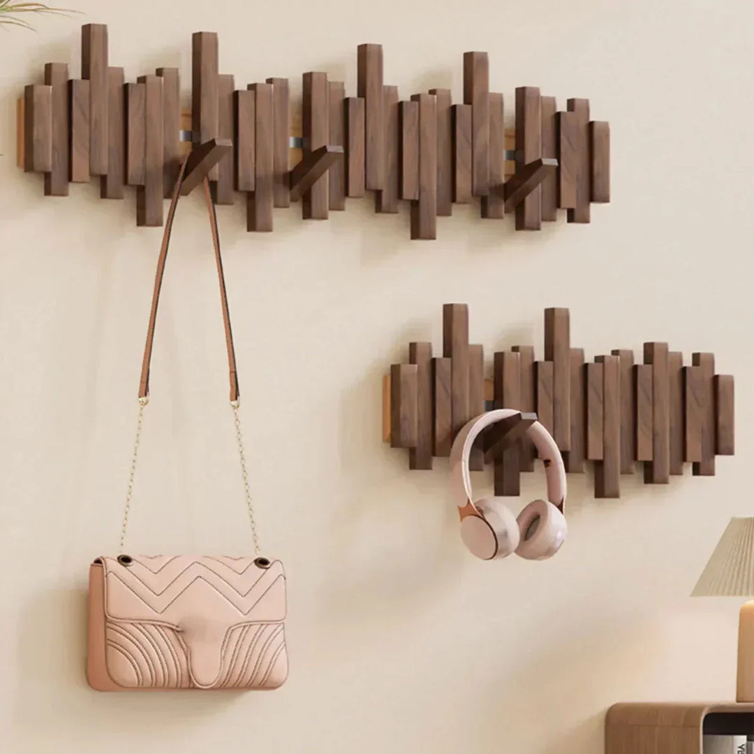 Azura | Wall coat rack made of wood piano – Practical and elegant for organizing your entryway
