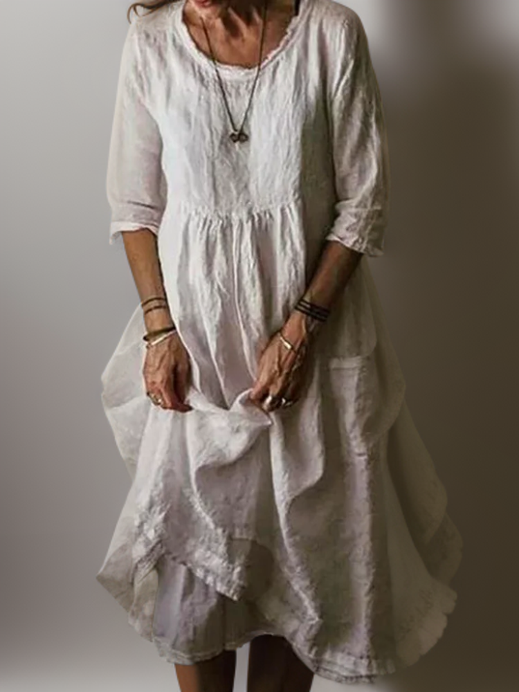 Caroline - Maxi Dress With Loose Round Neckline