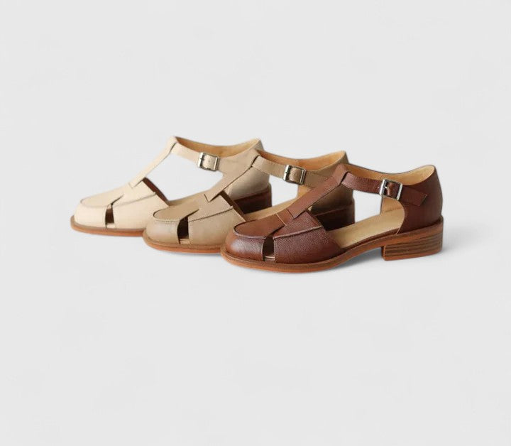MARA – VINTAGE EDGE T-STRAP SANDALS
