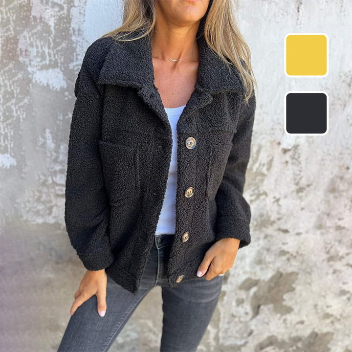 Calla - Cozy Sherpa Button-Up Jacket