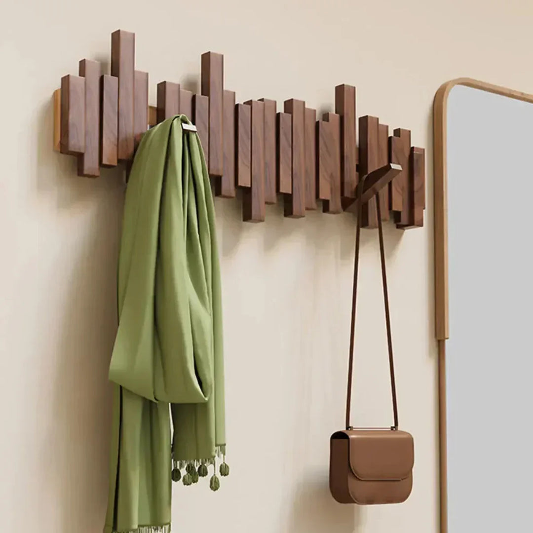 Azura | Wall coat rack made of wood piano – Practical and elegant for organizing your entryway