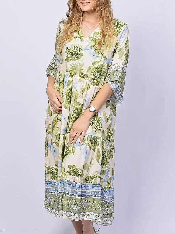AROME - STYLISH V-NECK DRESS