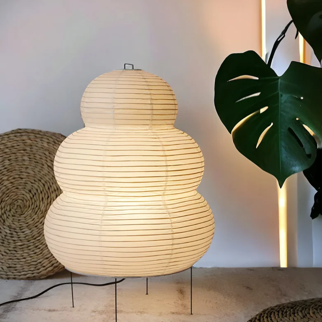 BowLift | Japanese Wabi-Sabi Floor Lamp - SereneAura