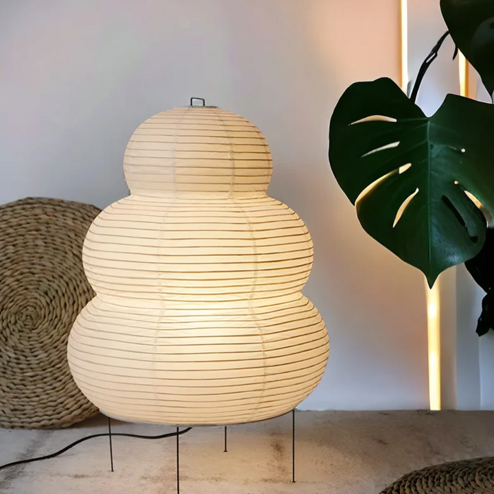 BowLift | Japanese Wabi-Sabi Floor Lamp - SereneAura