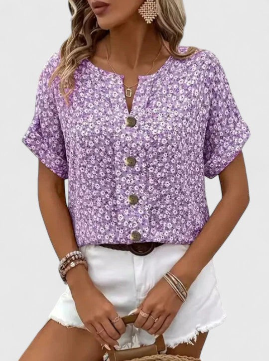 Sabine - Elegant Floral Summer Top