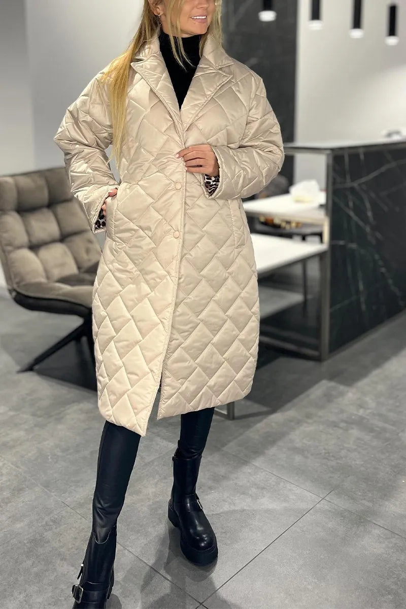 FRANCINE – THE CHIC QUILTED LONG COAT