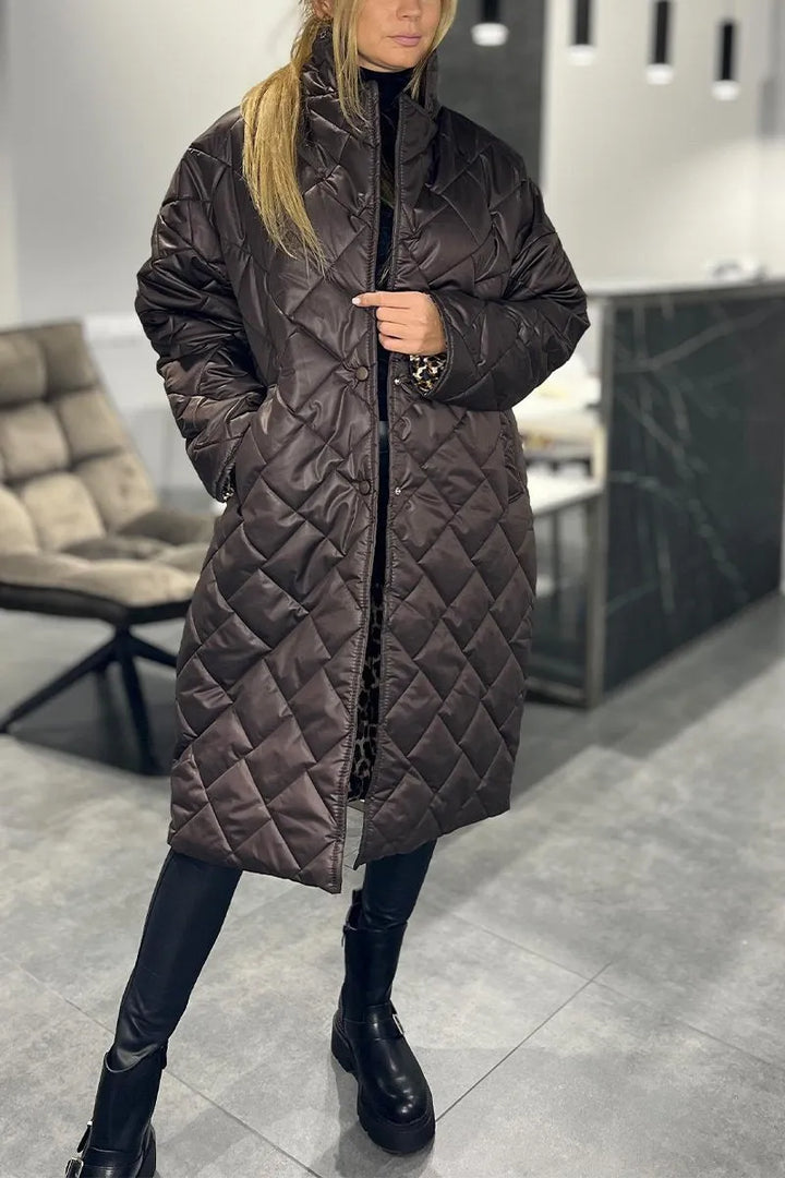 FRANCINE – THE CHIC QUILTED LONG COAT