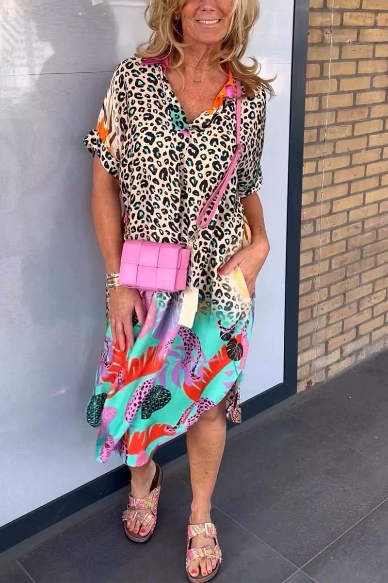 LENA – WILD TROPIC SHIRT DRESS