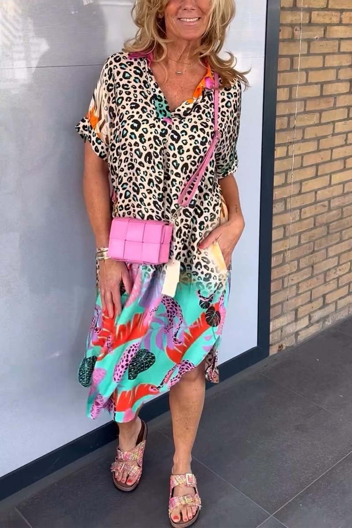 LENA – WILD TROPIC SHIRT DRESS